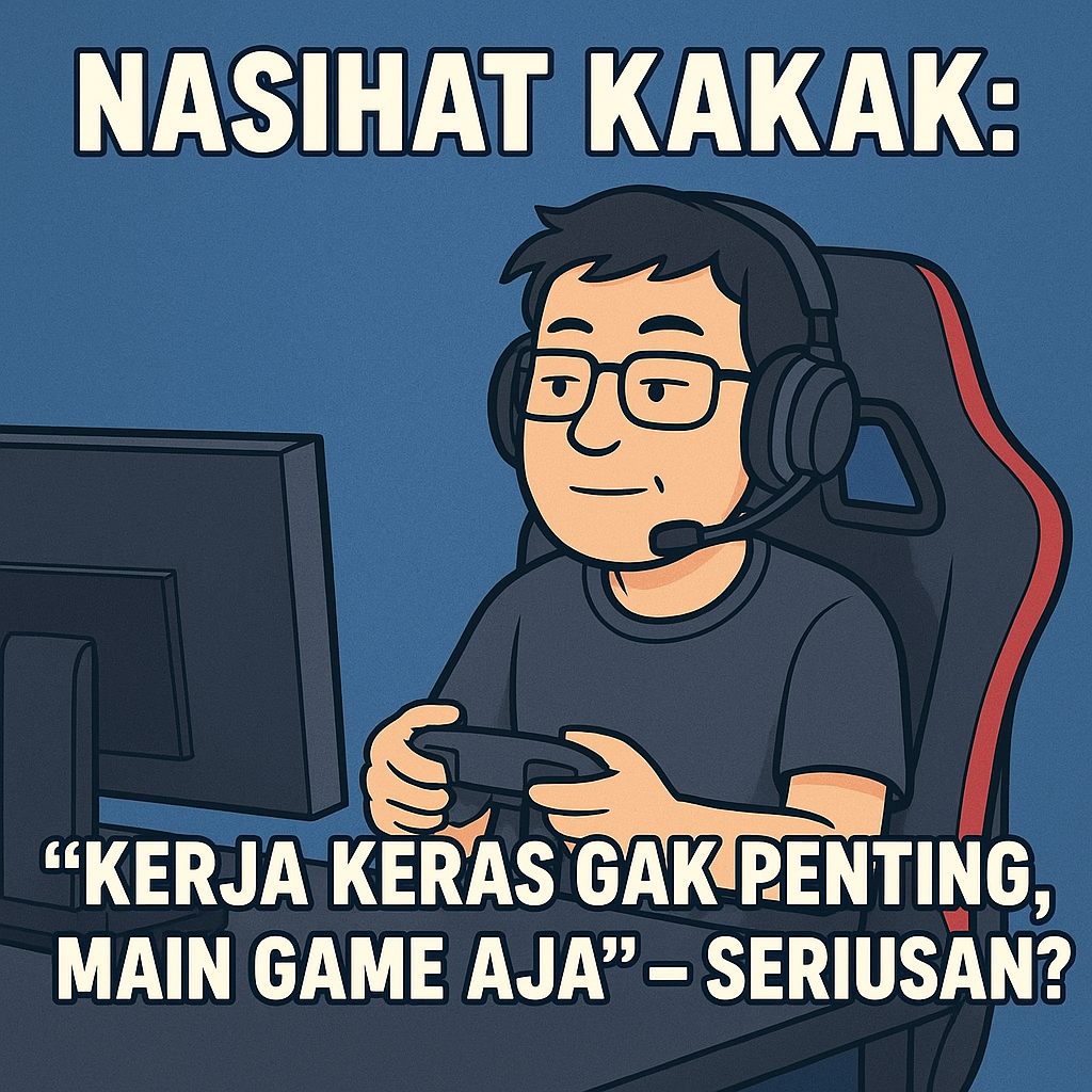 🎮 Nasihat Kakak: “Kerja Keras Gak Penting, Main Game Aja” — Seriusan?